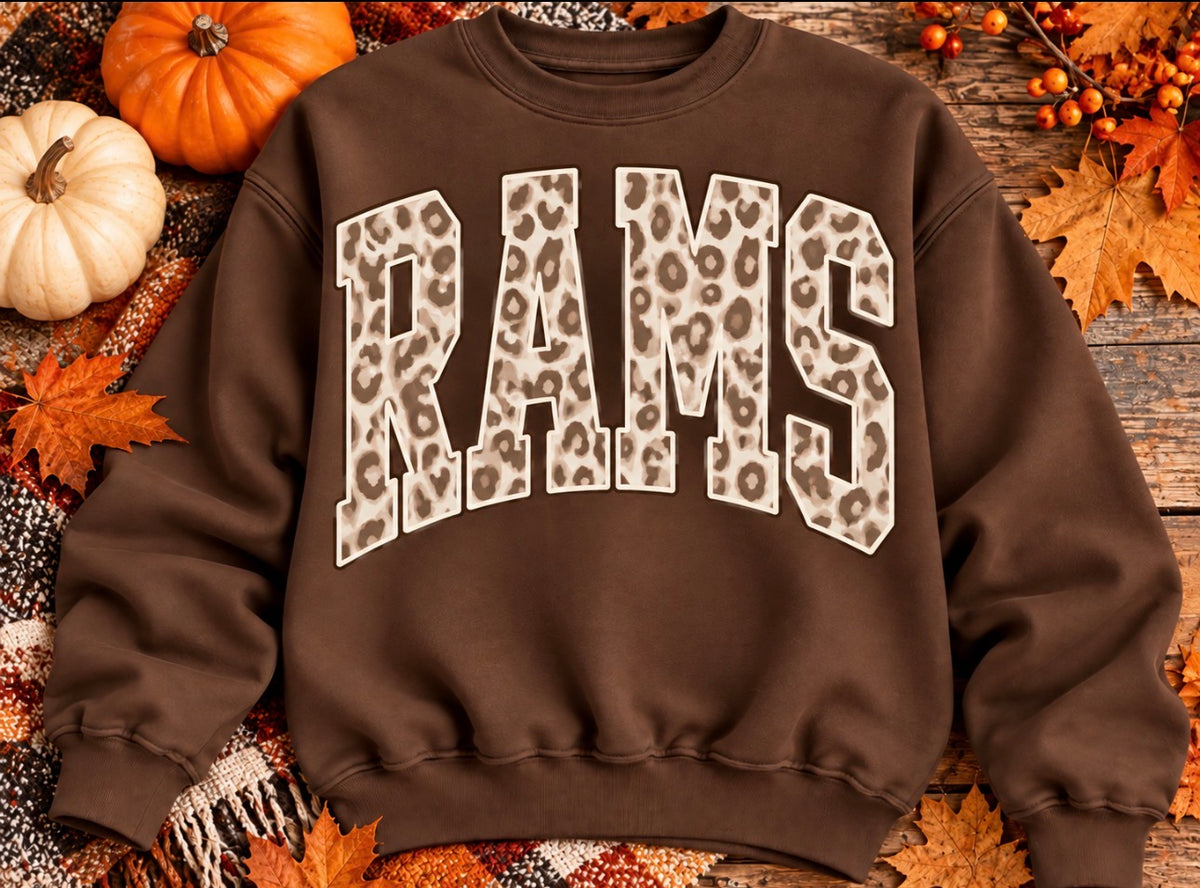 Custom Leopard Arch Comfort Colors Crew